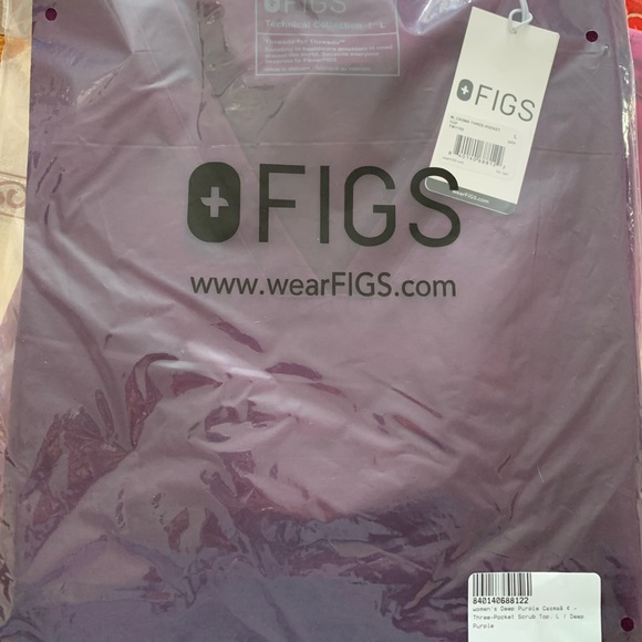 Figs Tops - Figs women's Dark Purple Casma - Three-Pocket Scrub Top - L